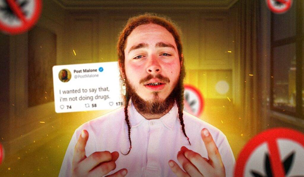 Post Malone RESPONDS He S NOT On Drugs Amid Concerns   Post Malone 1 1024x597 